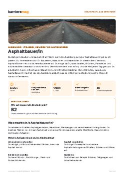Vorschau: Berufsprofil Asphaltbauer/in als PDF
