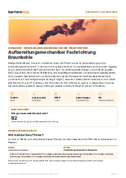 Vorschau: Berufsprofil Aufbereitungsmechaniker Fachrichtung Braunkohle als PDF