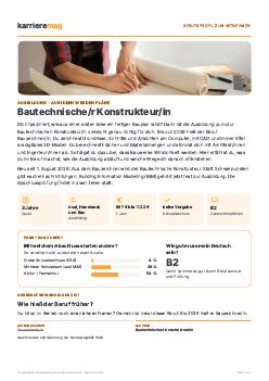 Vorschau: Berufsprofil Bautechnische/r Konstrukteur/in als PDF