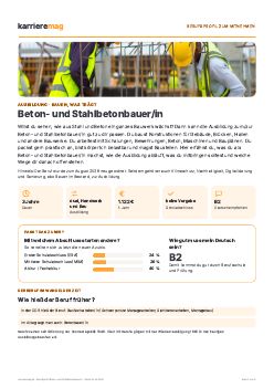 Vorschau: Berufsprofil Beton- und Stahlbetonbauer/in als PDF