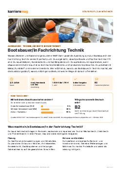 Vorschau: Berufsprofil Bootsbauer/in Fachrichtung Technik als PDF