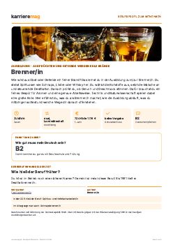 Vorschau: Berufsprofil Brenner/in als PDF
