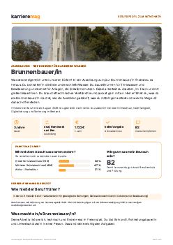 Vorschau: Berufsprofil Brunnenbauer/in als PDF