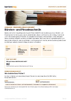 Vorschau: Berufsprofil B&uuml;rsten- und Pinselmacher/in als PDF