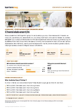 Vorschau: Berufsprofil Chemielaborant/in als PDF