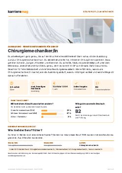Vorschau: Berufsprofil Chirurgiemechaniker/in als PDF