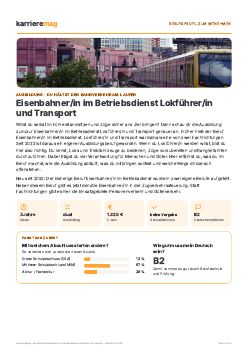 Vorschau: Berufsprofil Eisenbahner/in im Betriebsdienst Lokf&uuml;hrer/in und Transport als PDF