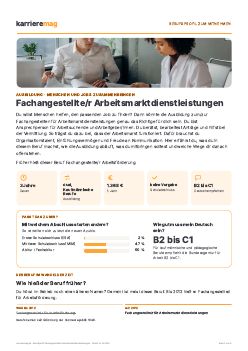 Vorschau: Berufsprofil Fachangestellte/r Arbeitsmarktdienstleistungen als PDF