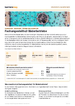 Vorschau: Berufsprofil Fachangestellte/r B&auml;derbetriebe als PDF