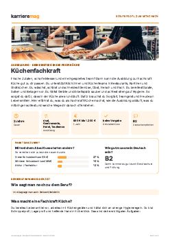 Vorschau: Berufsprofil K&uuml;chenfachkraft als PDF