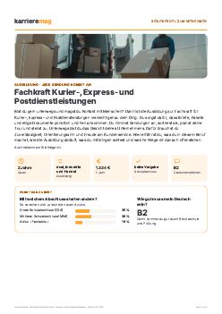 Vorschau: Berufsprofil Fachkraft Kurier-, Express- und Postdienstleistungen als PDF