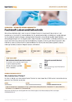 Vorschau: Berufsprofil Fachkraft Lebensmitteltechnik als PDF