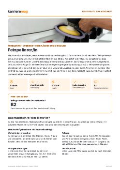 Vorschau: Berufsprofil Feinpolierer/in als PDF
