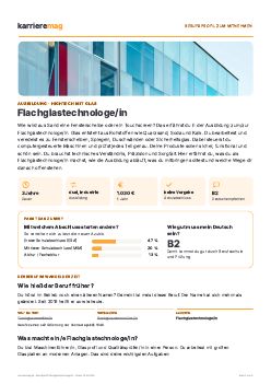 Vorschau: Berufsprofil Flachglastechnologe/in als PDF