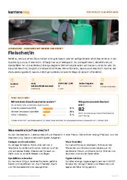 Vorschau: Berufsprofil Fleischer/in als PDF