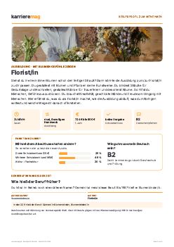 Vorschau: Berufsprofil Florist/in als PDF