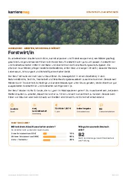Vorschau: Berufsprofil Forstwirt/in als PDF