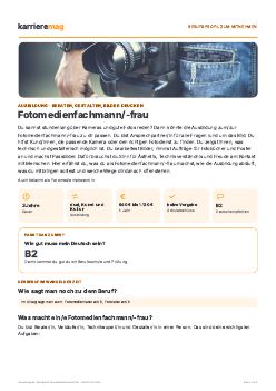 Vorschau: Berufsprofil Fotomedienfachmann/-frau als PDF