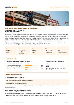 Vorschau: Berufsprofil Ger&uuml;stbauer/in als PDF