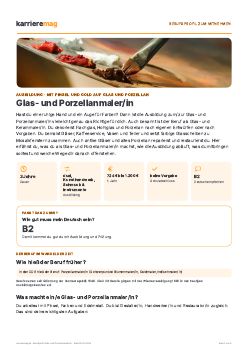 Vorschau: Berufsprofil Glas- und Porzellanmaler/in als PDF
