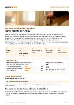 Vorschau: Berufsprofil Hotelfachmann/frau als PDF