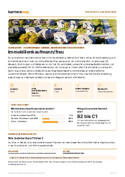 Vorschau: Berufsprofil Immobilienkaufmann/frau als PDF