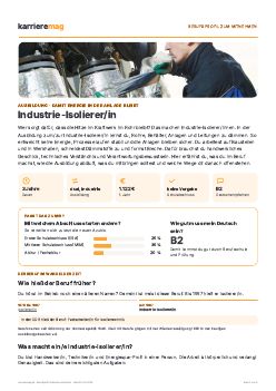 Vorschau: Berufsprofil Industrie-Isolierer/in als PDF