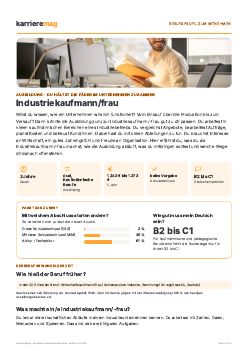 Vorschau: Berufsprofil Industriekaufmann/frau als PDF