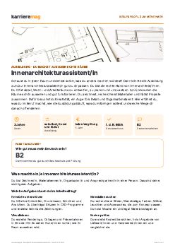 Vorschau: Berufsprofil Innenarchitekturassistent/in als PDF