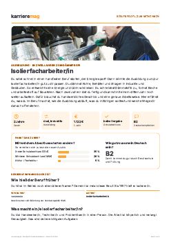 Vorschau: Berufsprofil Isolierfacharbeiter/in als PDF