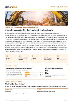 Vorschau: Berufsprofil Kanalbauer/in f&uuml;r Infrastrukturtechnik als PDF