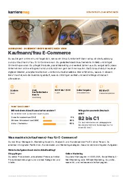 Vorschau: Berufsprofil Kaufmann/frau E-Commerce als PDF