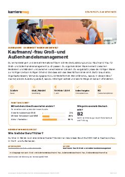 Vorschau: Berufsprofil Kaufmann/-frau Gro&szlig;- und Au&szlig;enhandelsmanagement als PDF