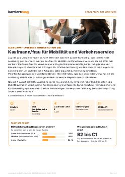Vorschau: Berufsprofil Kaufmann/frau f&uuml;r Mobilit&auml;t und Verkehrsservice als PDF