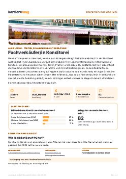 Vorschau: Berufsprofil Fachverk&auml;ufer/in Konditorei als PDF