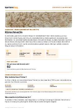 Vorschau: Berufsprofil K&uuml;rschner/in als PDF