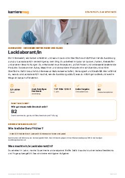 Vorschau: Berufsprofil Lacklaborant/in als PDF