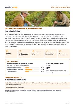 Vorschau: Berufsprofil Landwirt/in als PDF