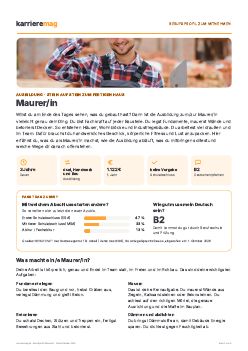 Vorschau: Berufsprofil Maurer/in als PDF