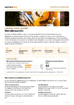 Vorschau: Berufsprofil Metallbauer/in als PDF