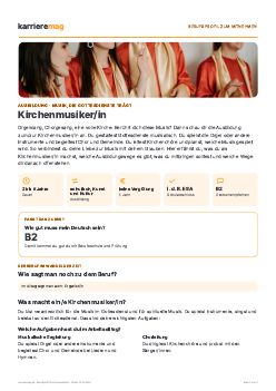 Vorschau: Berufsprofil Kirchenmusiker/in als PDF
