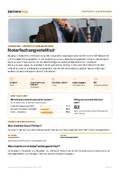 Vorschau: Berufsprofil Notarfachangestellte/r als PDF