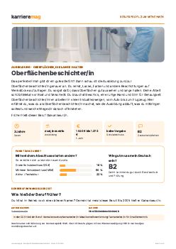 Vorschau: Berufsprofil Oberfl&auml;chenbeschichter/in als PDF