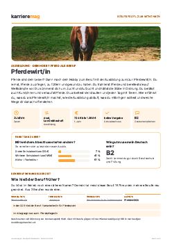Vorschau: Berufsprofil Pferdewirt/in als PDF
