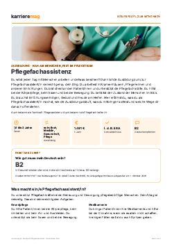 Vorschau: Berufsprofil Pflegefachassistenz als PDF
