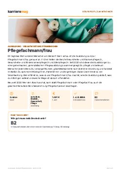Vorschau: Berufsprofil Pflegefachmann/frau als PDF