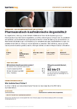 Vorschau: Berufsprofil Pharmazeutisch-kaufm&auml;nnische Angestellte/r als PDF