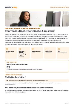 Vorschau: Berufsprofil Pharmazeutisch-technische Assistenz als PDF