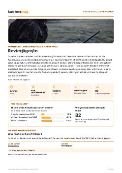 Vorschau: Berufsprofil Revierj&auml;ger/in als PDF