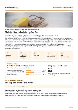 Vorschau: Berufsprofil Sch&auml;dlingsbek&auml;mpfer/in als PDF